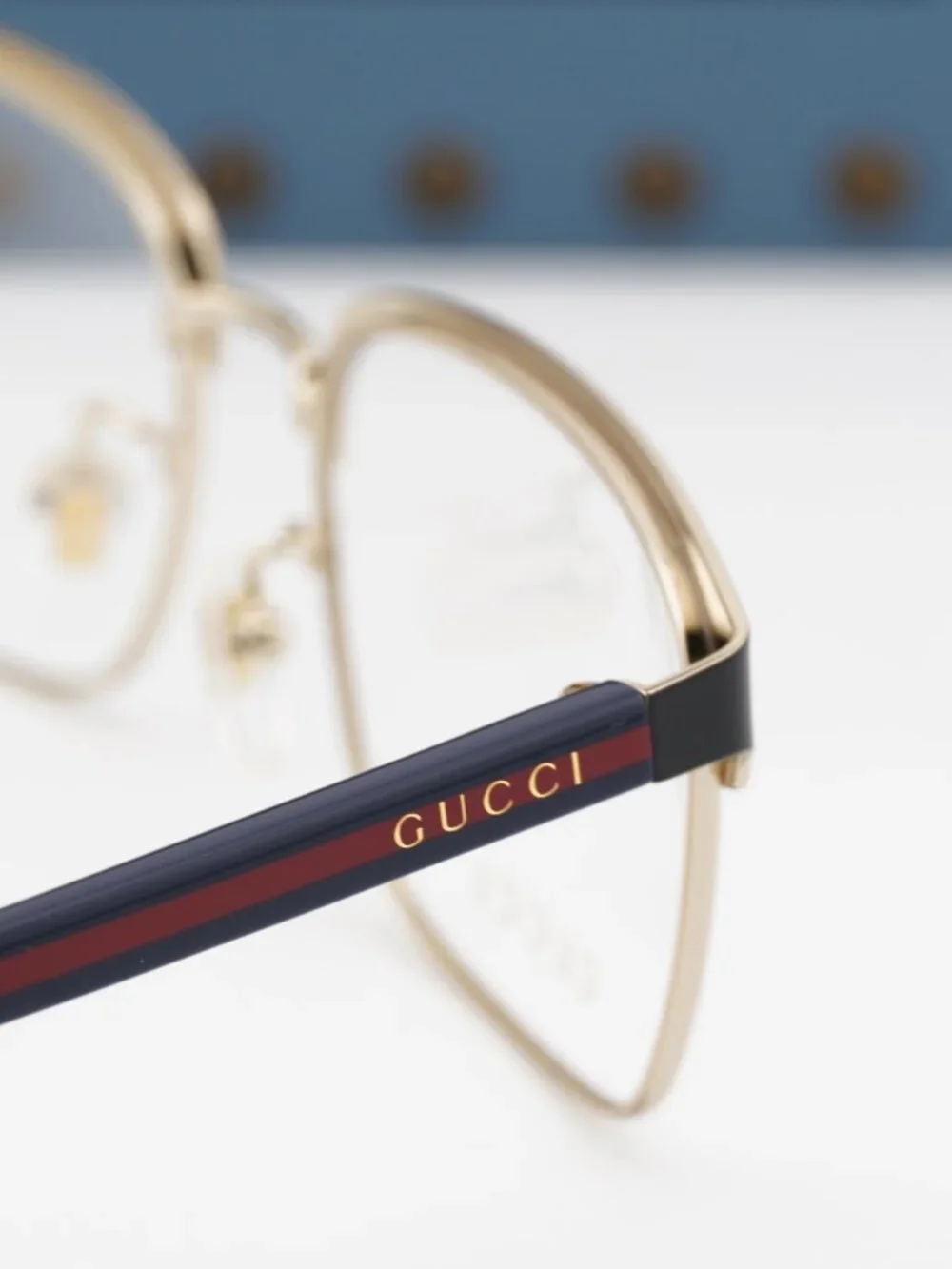 Gucci GG0934OA 005 Rectangle Eyeglasses 56mm - Gold / Black